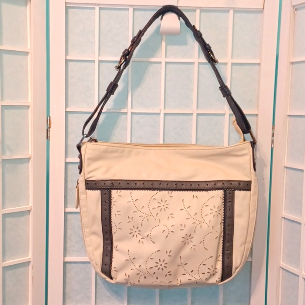 Alberto white grey shoulder bag 5509